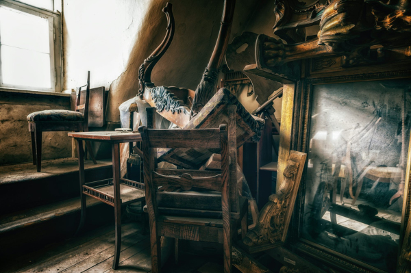 A chair in a room
