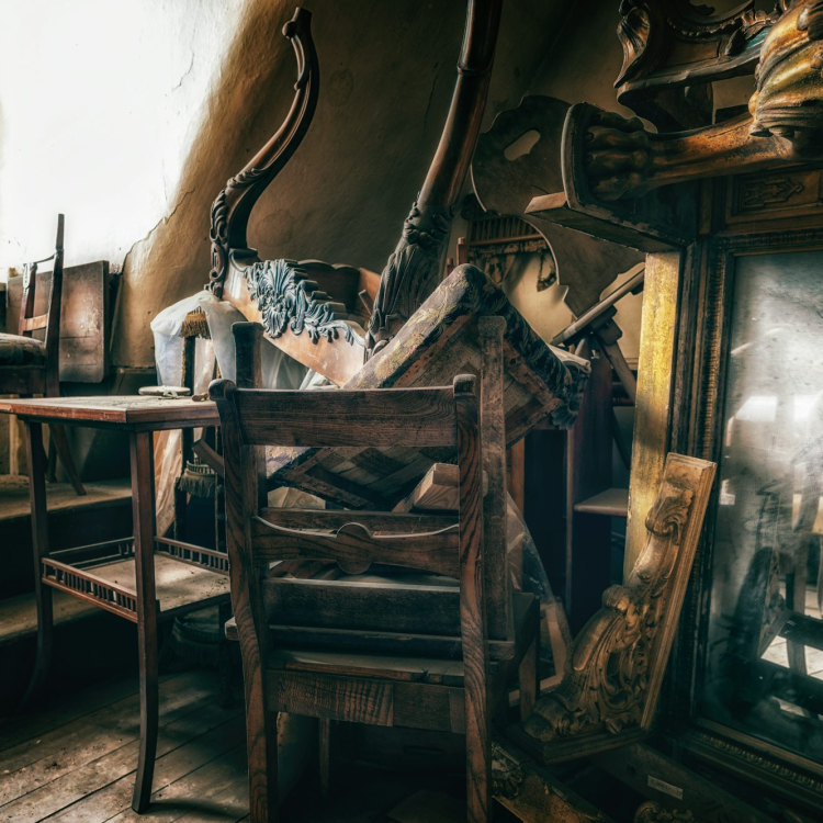 A chair in a room