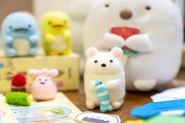 A close up of a toy