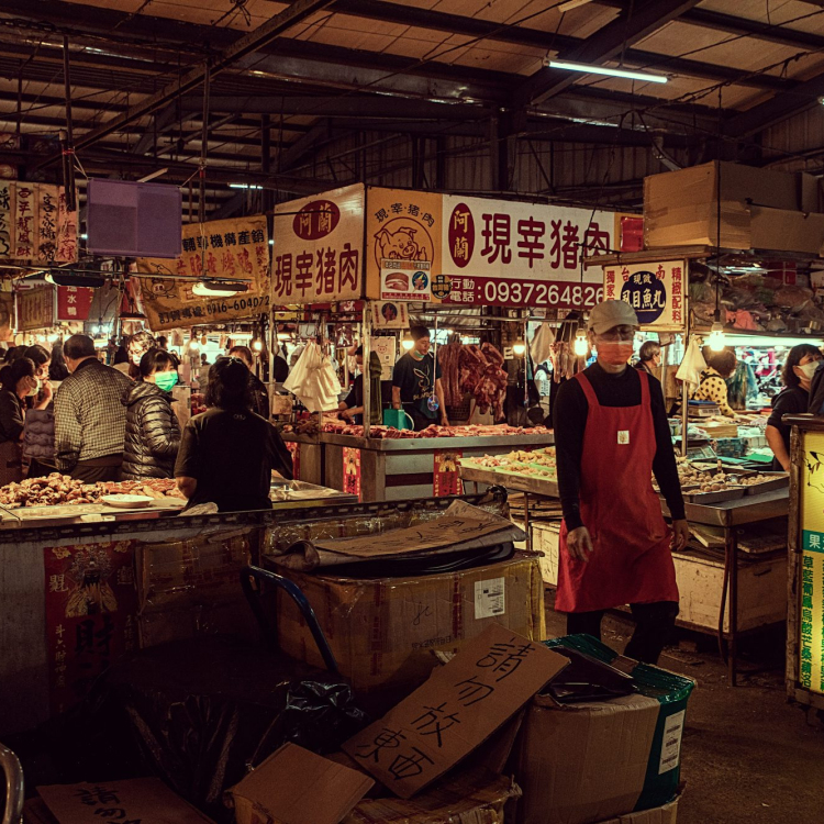 A market filled with lots of different types of food