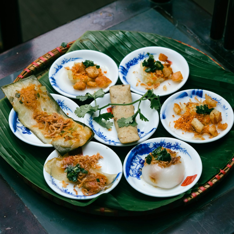 A plate of food on a table