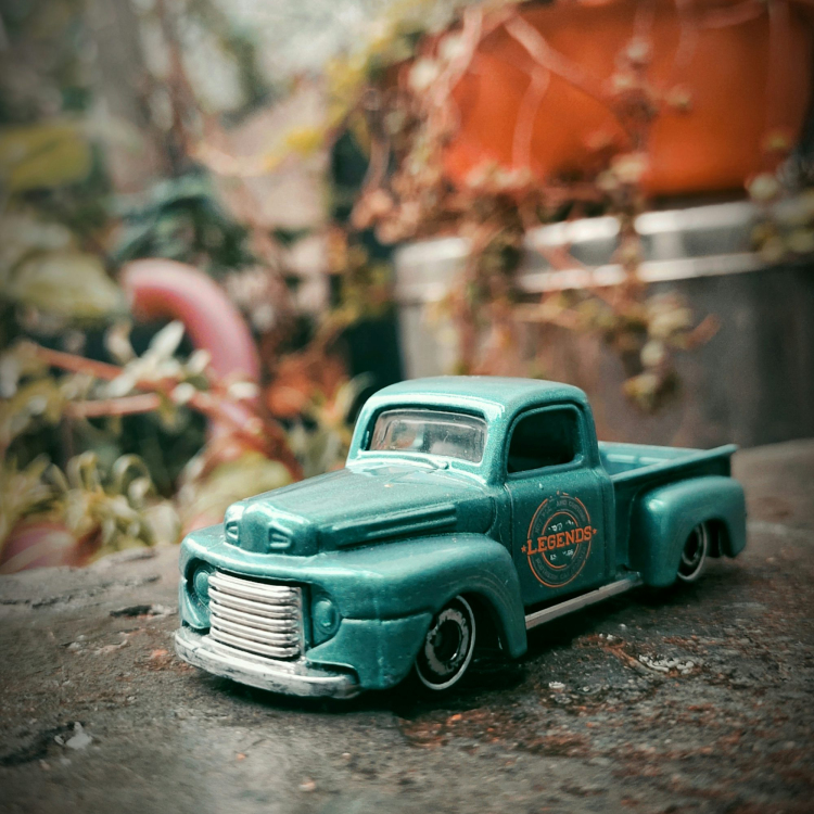 A toy car on a road