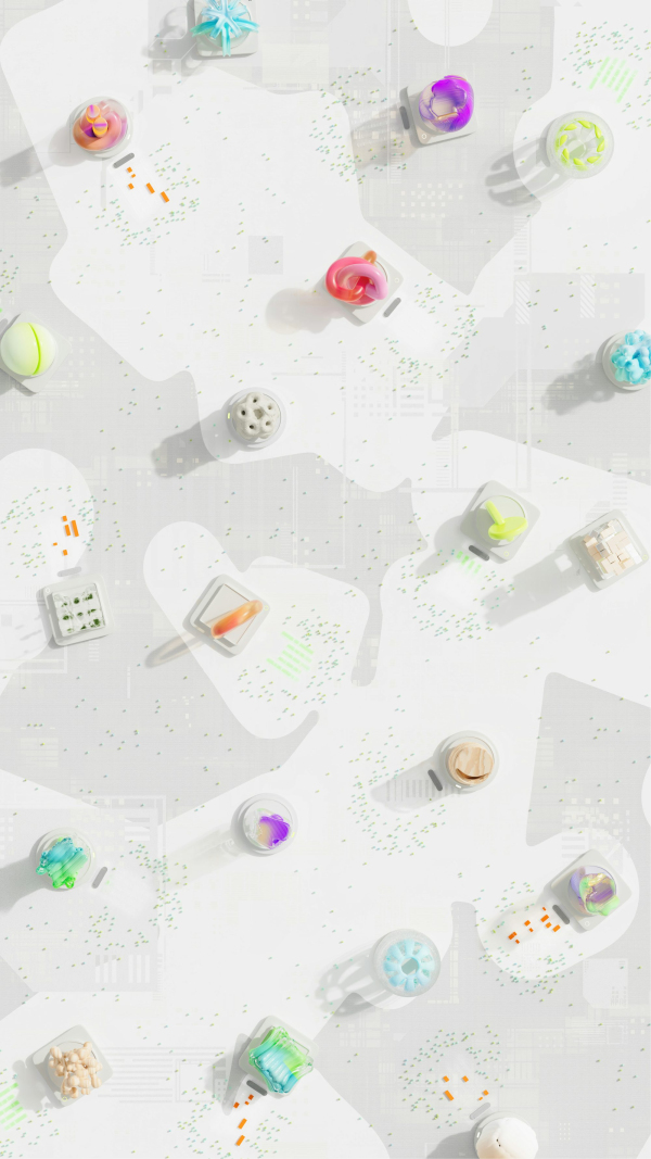A white background with many different items on it