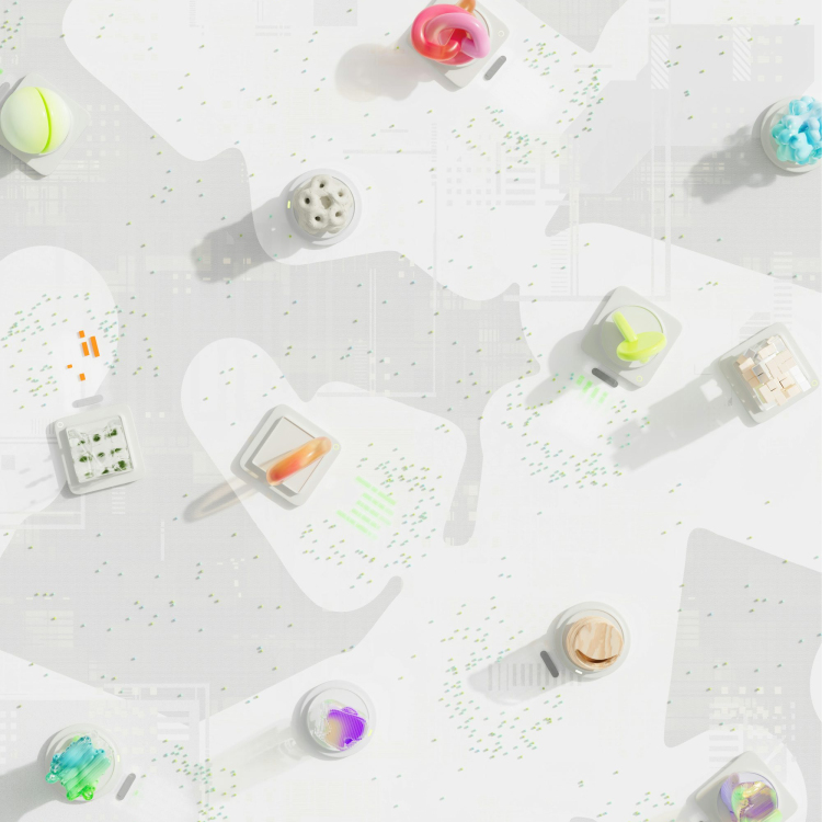 A white background with many different items on it