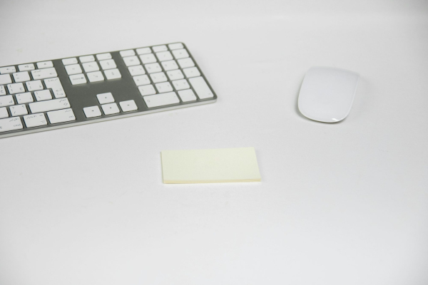 Two white apple magic mouse and keyboard
