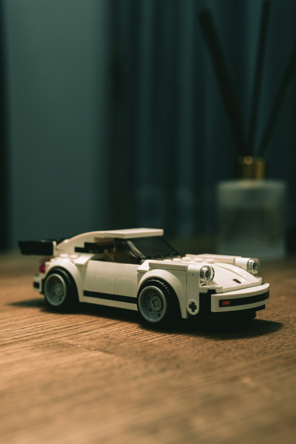 White and black car scale model