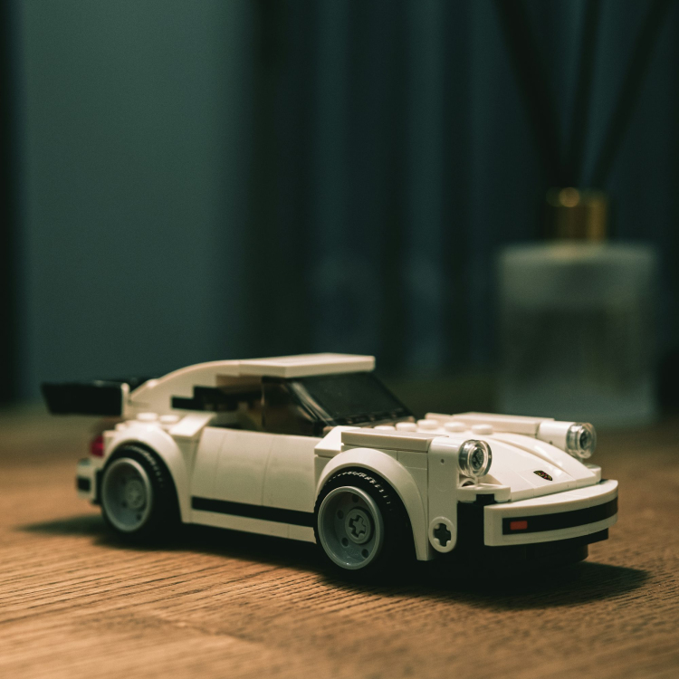 White and black car scale model