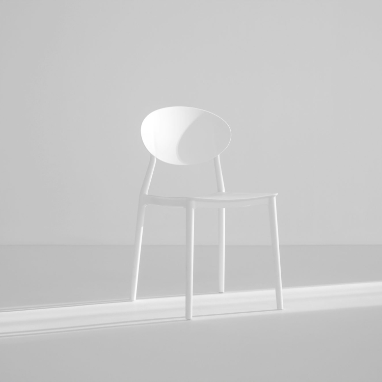 White metal chair