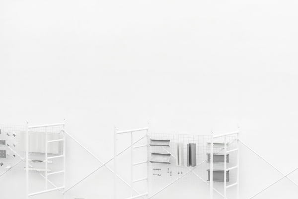 White wooden cabinet with mirror